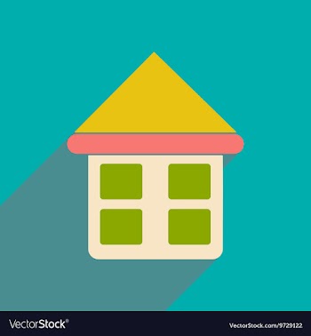 Flat with shadow icon and mobile applacation house vector image