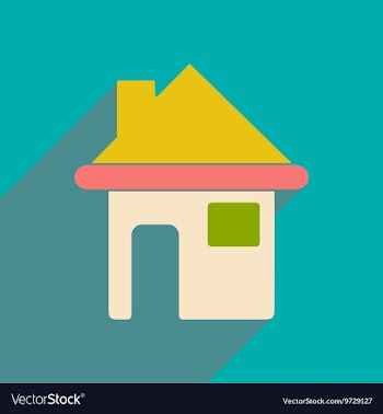 Flat with shadow icon and mobile applacation house vector image