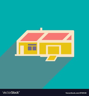 Flat with shadow icon and mobile applacation house vector image