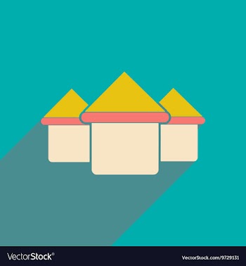 Flat with shadow icon and mobile applacation house vector image