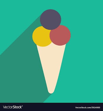 Flat with shadow icon and mobile applacation ice vector image