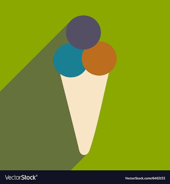 Flat with shadow icon and mobile applacation ice vector image