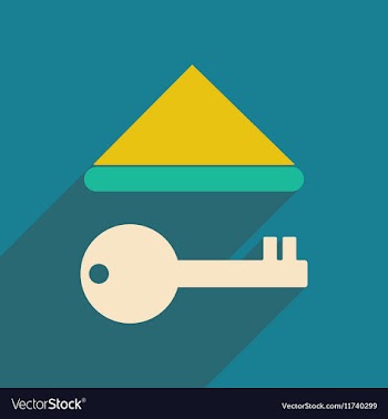 Flat with shadow icon and mobile applacation key vector image