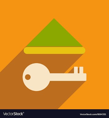 Flat with shadow icon and mobile applacation key vector image