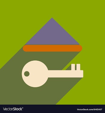 Flat with shadow icon and mobile applacation key vector image