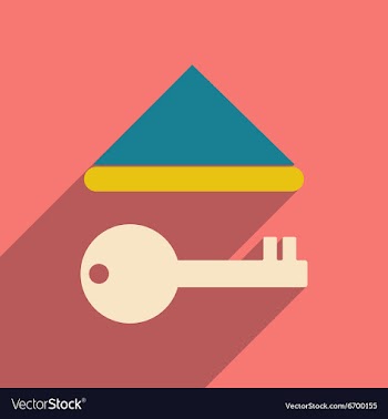 Flat with shadow icon and mobile applacation key vector image