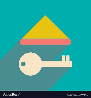 Flat with shadow icon and mobile applacation key vector image