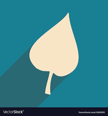 Flat with shadow icon and mobile applacation leaf vector image