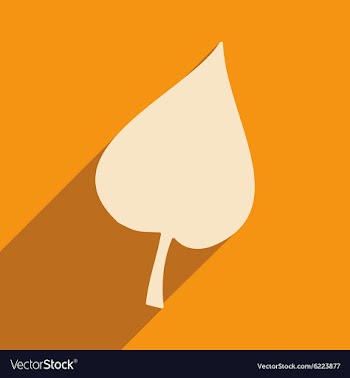 Flat with shadow icon and mobile applacation leaf vector image