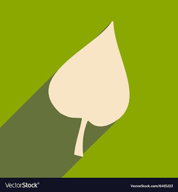 Flat with shadow icon and mobile applacation leaf vector image