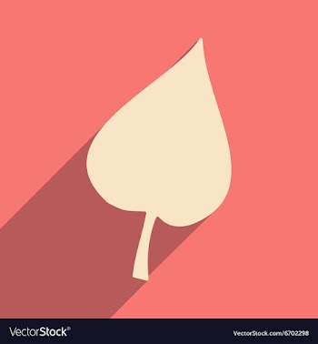 Flat with shadow icon and mobile applacation leaf vector image