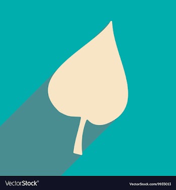 Flat with shadow icon and mobile applacation leaf vector image