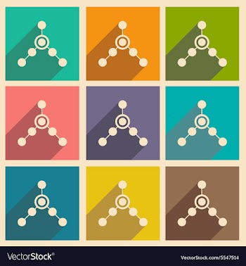 Flat with shadow icon and mobile applacation local vector image