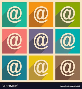 Flat with shadow icon and mobile applacation mail vector image