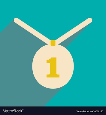Flat with shadow icon and mobile applacation medal vector image
