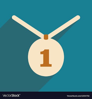 Flat with shadow icon and mobile applacation medal vector image