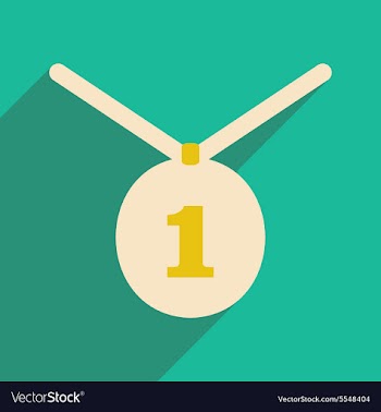 Flat with shadow icon and mobile applacation medal vector image