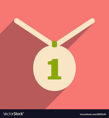 Flat with shadow icon and mobile applacation medal vector image