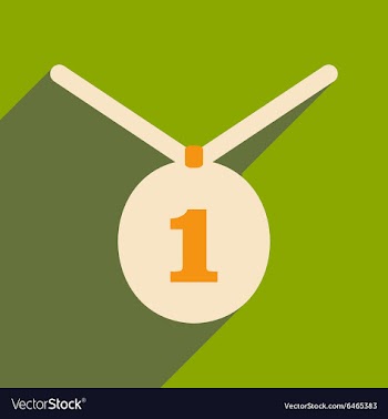 Flat with shadow icon and mobile applacation medal vector image