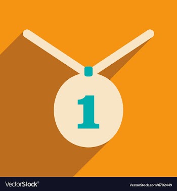 Flat with shadow icon and mobile applacation medal vector image