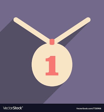 Flat with shadow icon and mobile applacation medal vector image