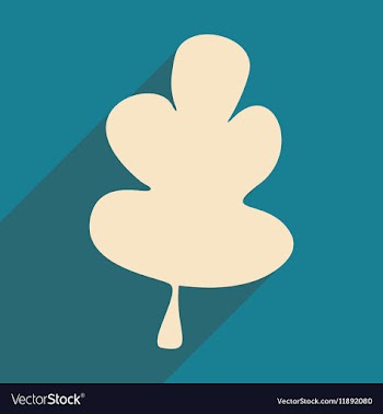 Flat with shadow icon and mobile applacation oak vector image
