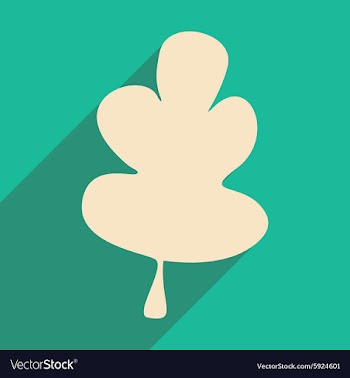 Flat with shadow icon and mobile applacation oak vector image