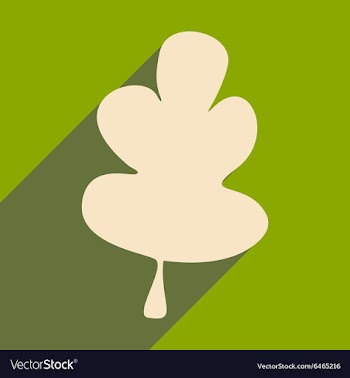 Flat with shadow icon and mobile applacation oak vector image