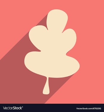 Flat with shadow icon and mobile applacation oak vector image