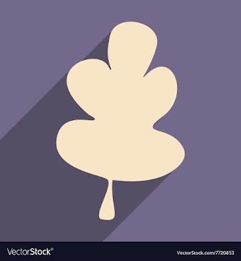 Flat with shadow icon and mobile applacation oak vector image