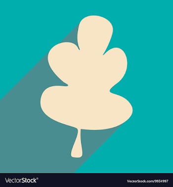 Flat with shadow icon and mobile applacation oak vector image