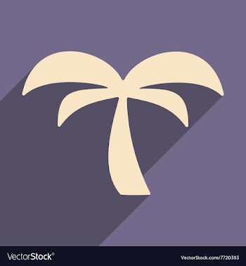Flat with shadow icon and mobile applacation palm vector image