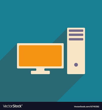 Flat with shadow icon and mobile applacation pc vector image