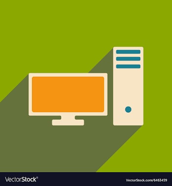 Flat with shadow icon and mobile applacation pc vector image
