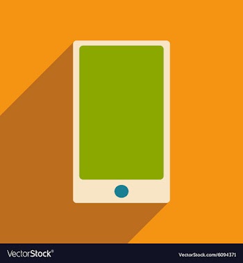 Flat with shadow icon and mobile applacation phone vector image