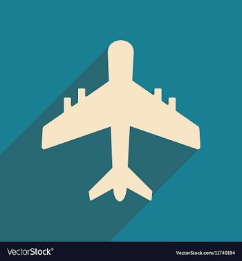 Flat with shadow icon and mobile applacation plane vector image