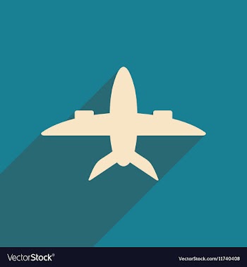 Flat with shadow icon and mobile applacation plane vector image