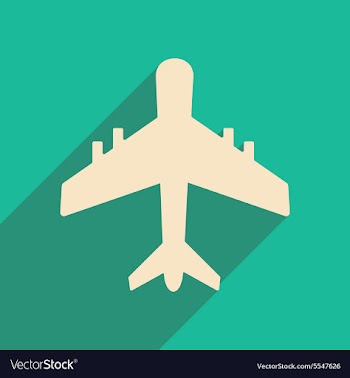 Flat with shadow icon and mobile applacation plane vector image
