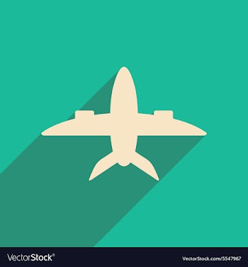 Flat with shadow icon and mobile applacation plane vector image