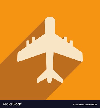 Flat with shadow icon and mobile applacation plane vector image