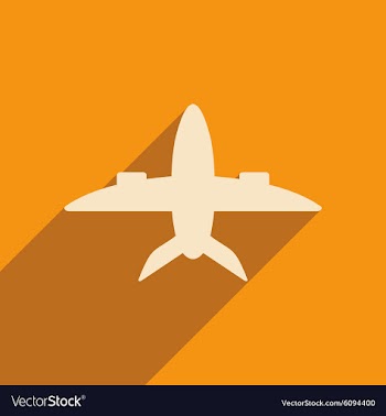 Flat with shadow icon and mobile applacation plane vector image