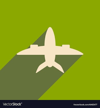 Flat with shadow icon and mobile applacation plane vector image