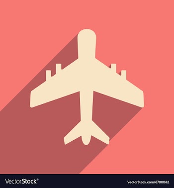 Flat with shadow icon and mobile applacation plane vector image