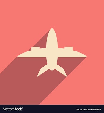Flat with shadow icon and mobile applacation plane vector image