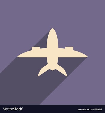 Flat with shadow icon and mobile applacation plane vector image