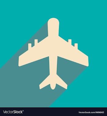Flat with shadow icon and mobile applacation plane vector image