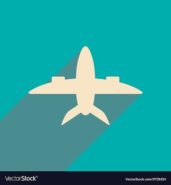 Flat with shadow icon and mobile applacation plane vector image