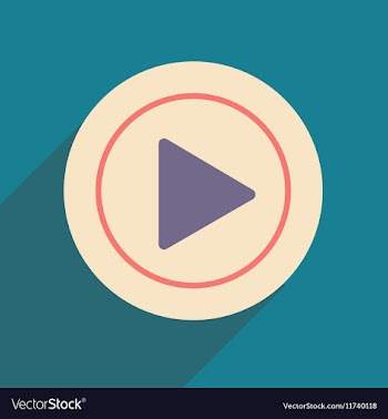 Flat with shadow icon and mobile applacation play vector image