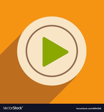 Flat with shadow icon and mobile applacation play vector image