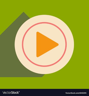 Flat with shadow icon and mobile applacation play vector image